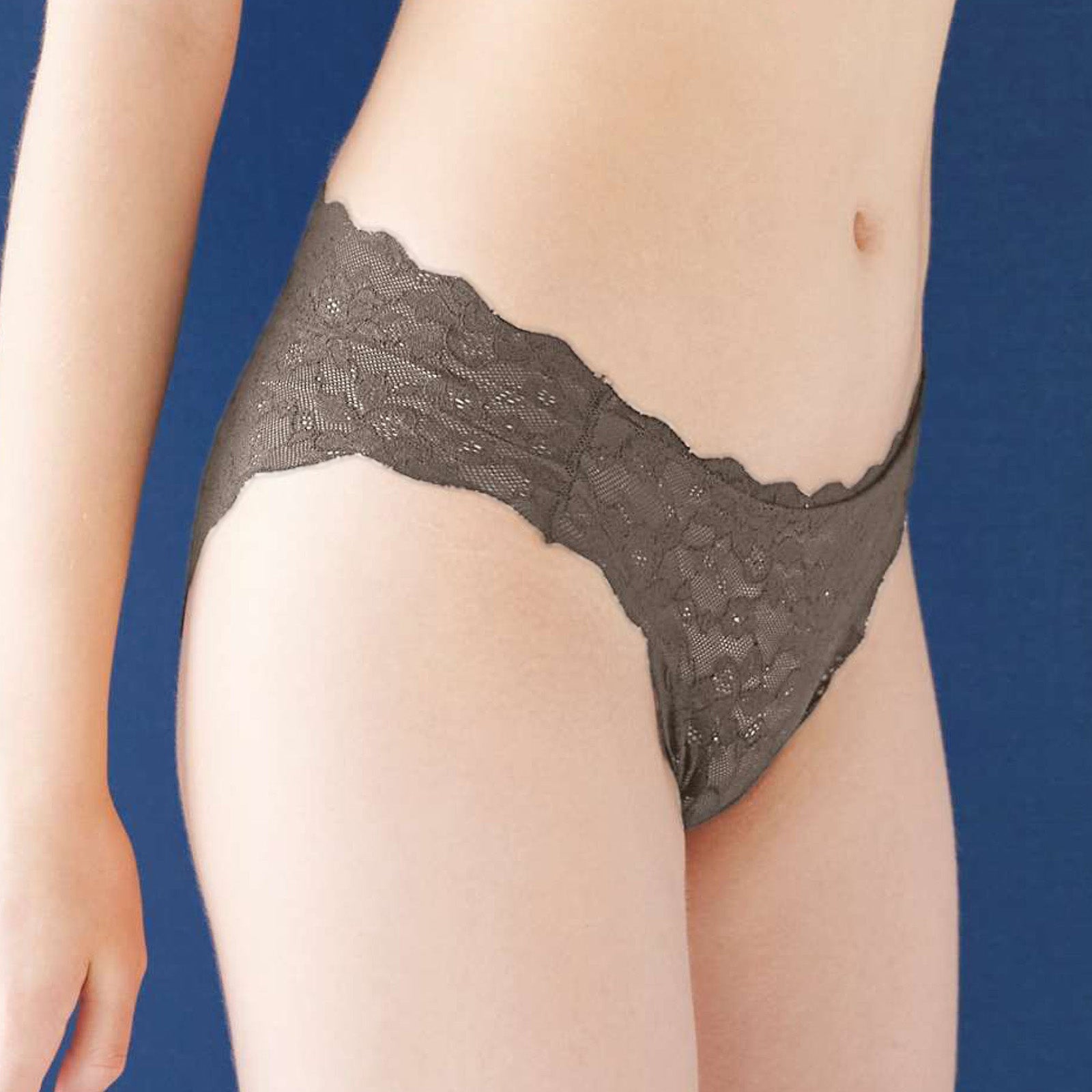 肩ふわブラペアショーツ(チャコール)