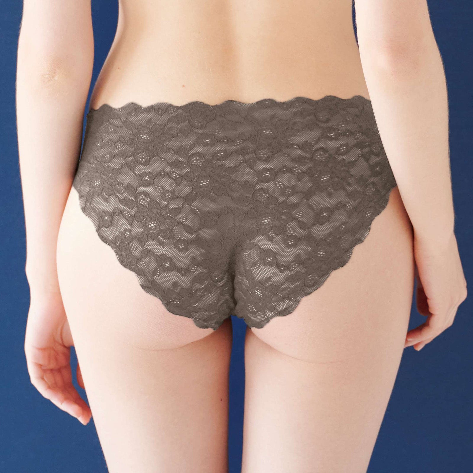 肩ふわブラペアショーツ(チャコール)