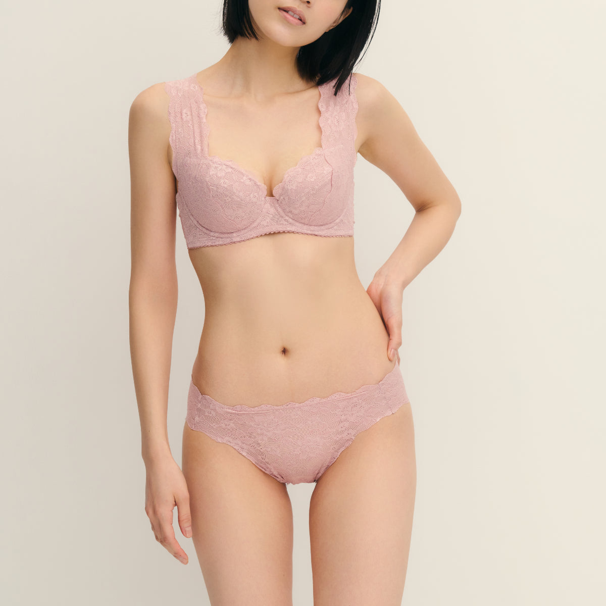 肩ふわブラ&ペアショーツセット